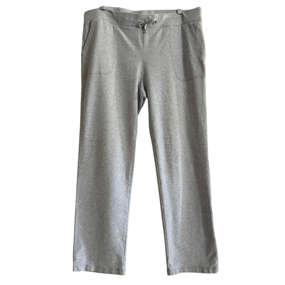 LL Bean Straight Leg Ultrasoft Sweats Womens Size L Workout Lounge Walking Pants